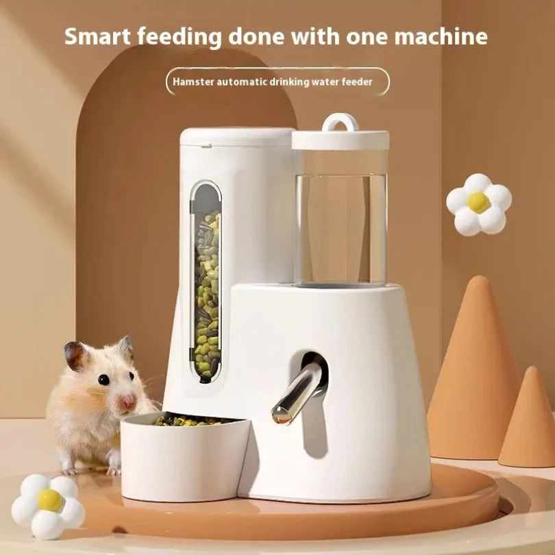 2-in-1 Hamster Feeder & Waterer – Leakproof Auto Dispenser Pet Feeder Waterer Zpaxo