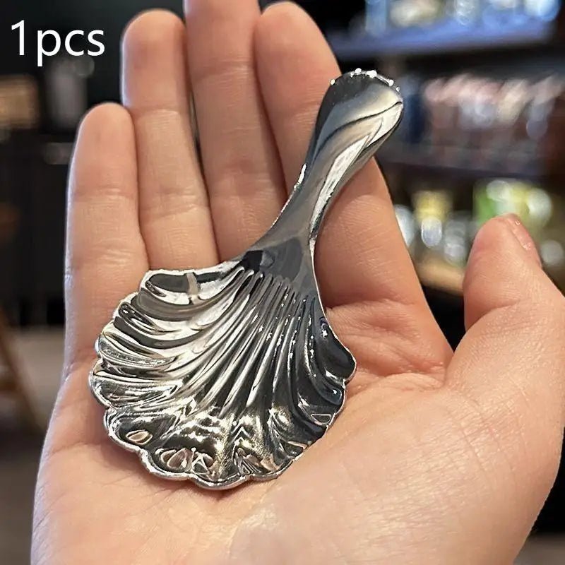 1 2 Shell Tea Spoon Stainless Steel Stirring Sundae Coffee Spoons Zpaxo A1