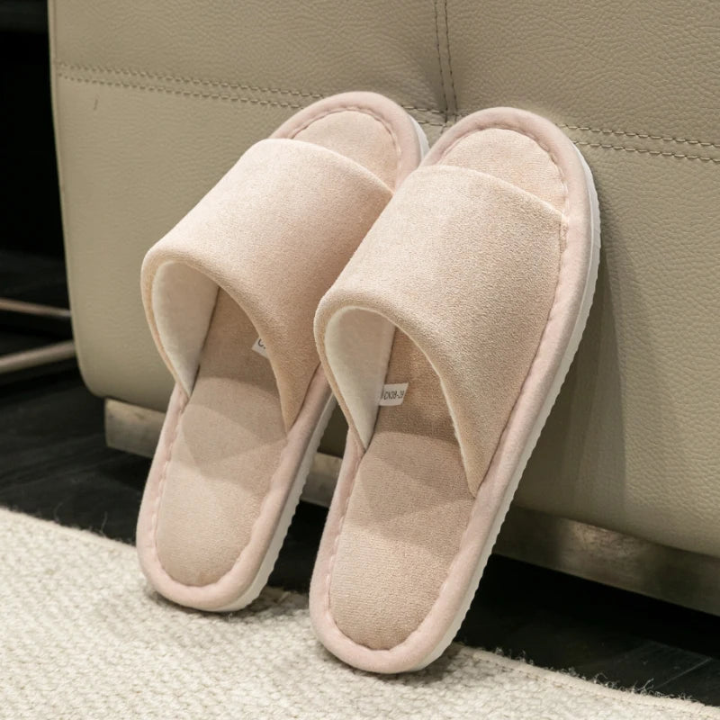 Men's Indoor Open Toe Slippers Soft Comfortable Home Shoes Anti-skid