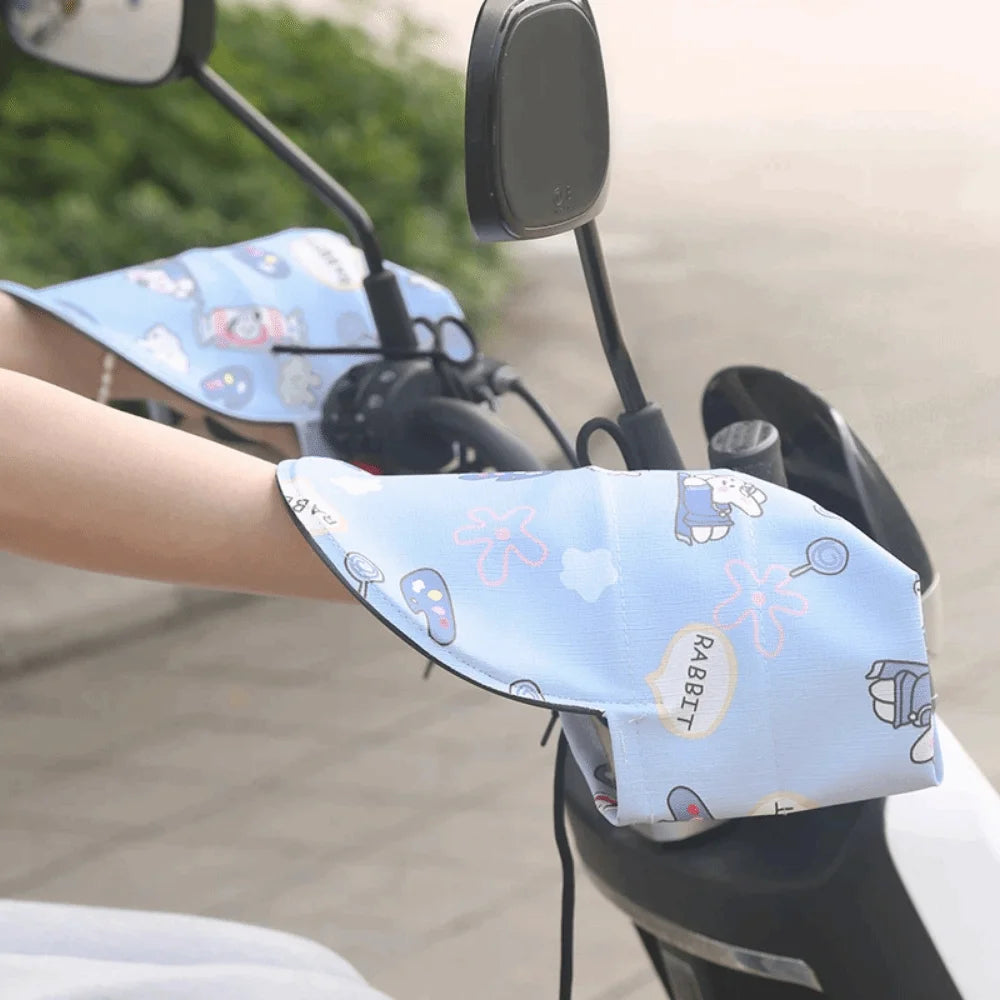 Breathable Motorcycle Handlebar Gloves Waterproof Sun Protection Electric Vehicle Grip Muffs Windproof UV Protection Zpaxo Style 2
