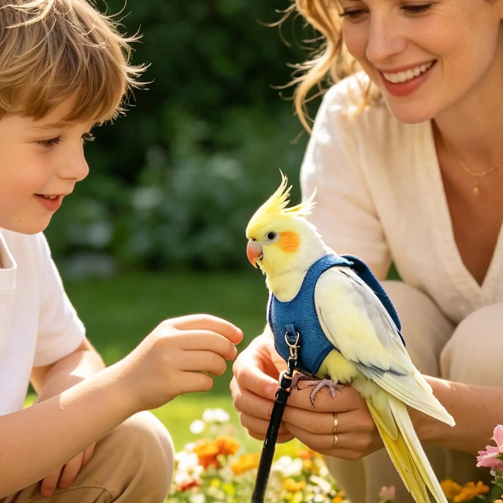 Bird Harness Parakeet Traction Straps Bird Flying Training Rope Kit for Animal Lovers Trainers Walking Backyard Park Vet Visit Zpaxo