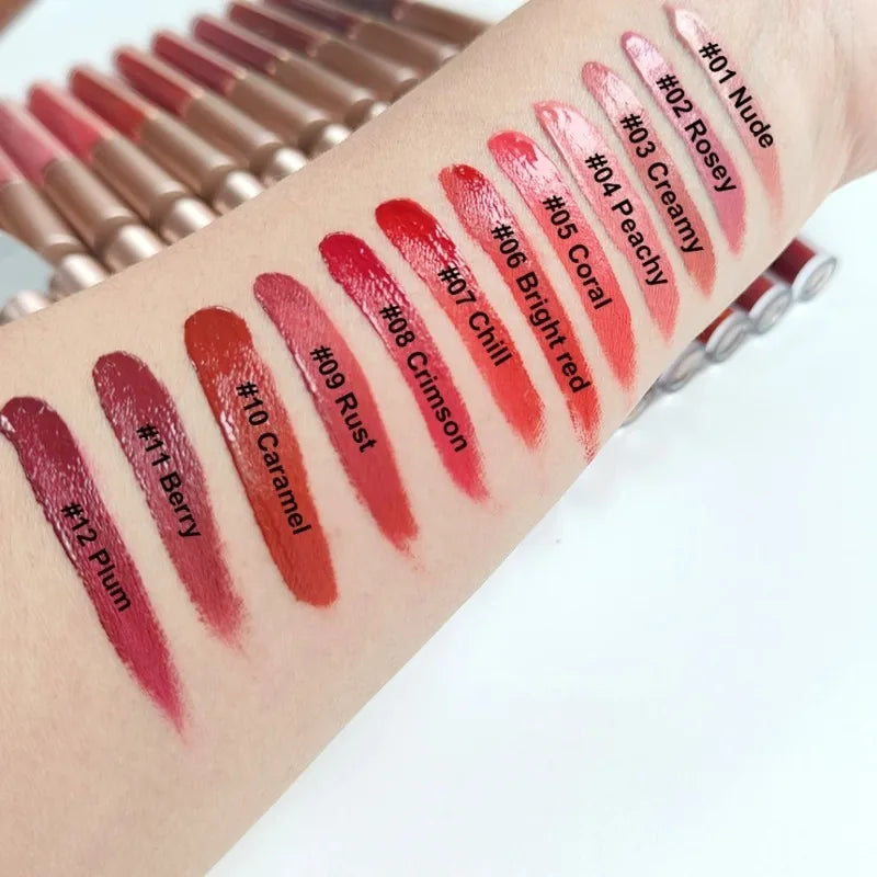 12 Colors Matte Velvet Sexy Lip Gloss Waterproof Long-lasting