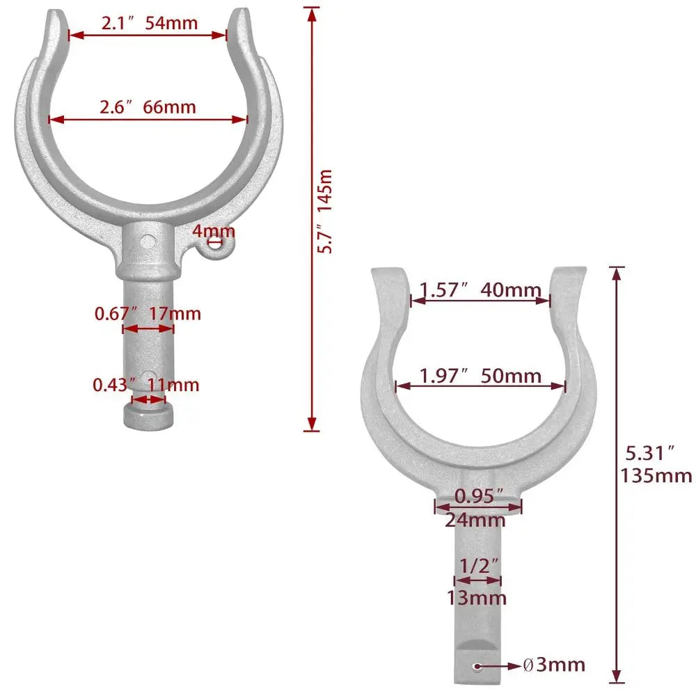 Aluminum Construction Aluminum OarLock Premium Marine Fork Design Oarlock Side Mount Base Construction Boat Paddleforks Boat Zpaxo
