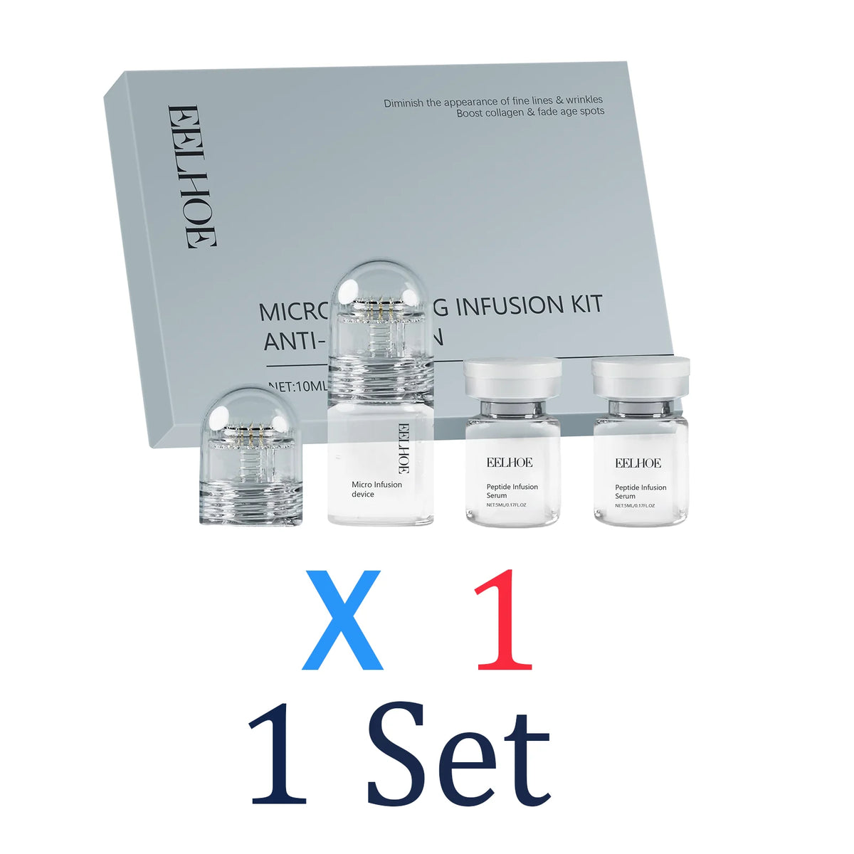 0.25mm Microneedle roller Winter Skincare Set Moisturizing and Repairing Barrier Protection Winter Special Care Facial Serum Zpaxo 1 Set