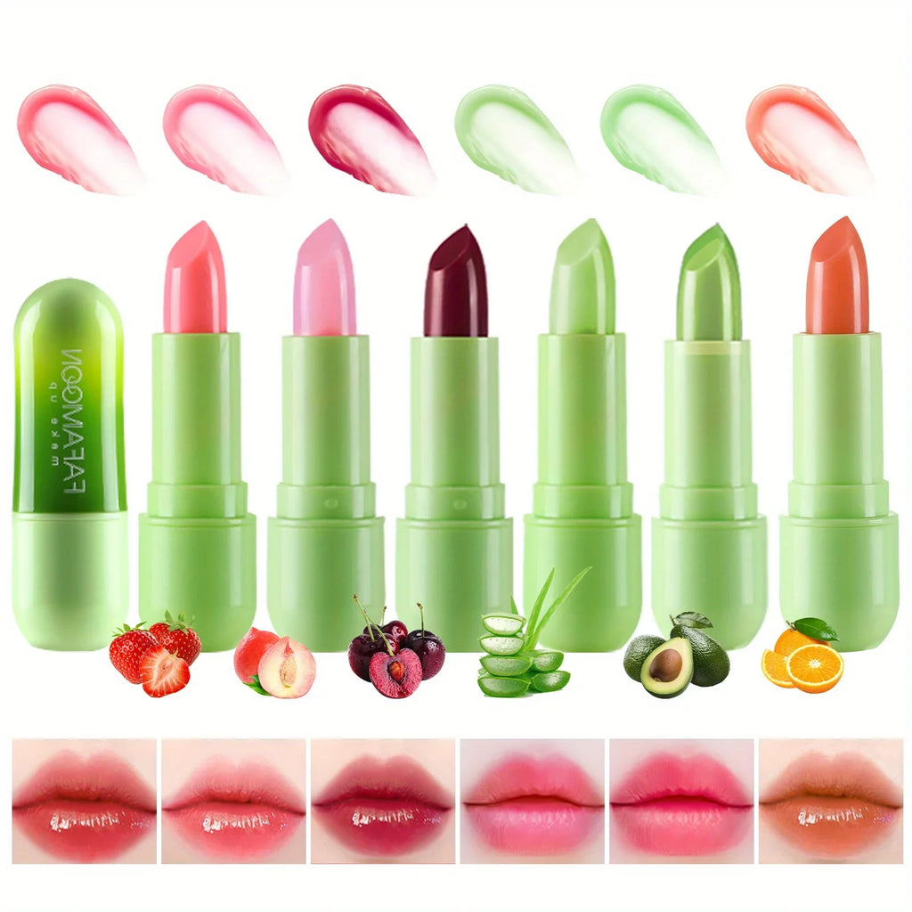 Aloe Vera Warm Color Changing Jelly Lip Care Long-lasting Non-stick Cup Lip Care Moisturizing Moisturizing Fruity Lipstick Zpaxo