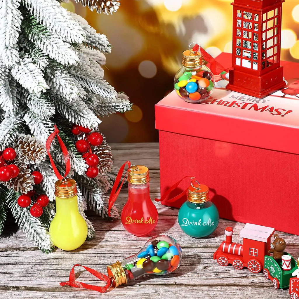 50ml Fillable Light Bulb Bottles | Christmas Décor 12-Pack