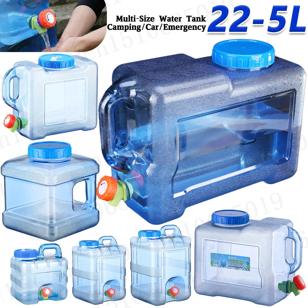 15- Capacity Outdoor Water Bucket Faucet Portable Tank Camping Hiking Zpaxo