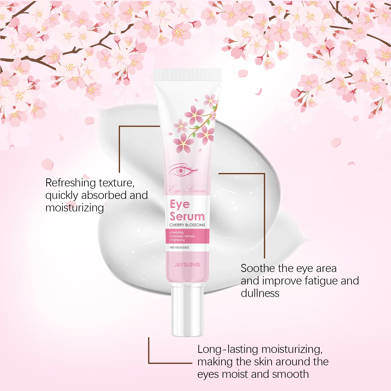 JAYSUING Sakura Eye Serum – Dark Circles & Wrinkle Cream Eye Serum Cream Zpaxo