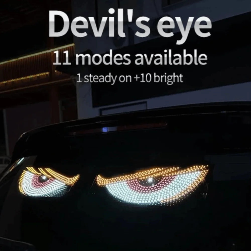 LED Display Devil Eyes Light Matrix Pixel Panel Cool Car Decorative Zpaxo