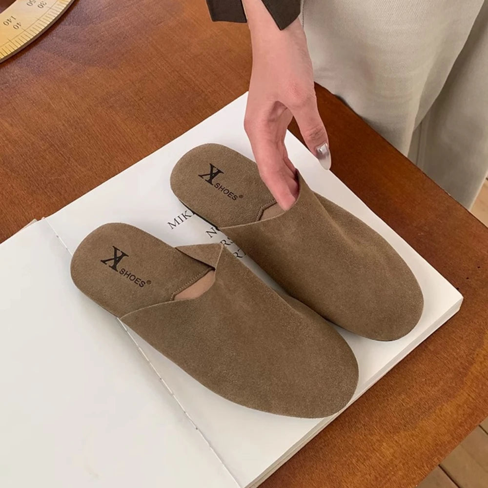 Cover Toe Flat Shoes Female Mules Women 2025 Ladies' Slippers Loafers