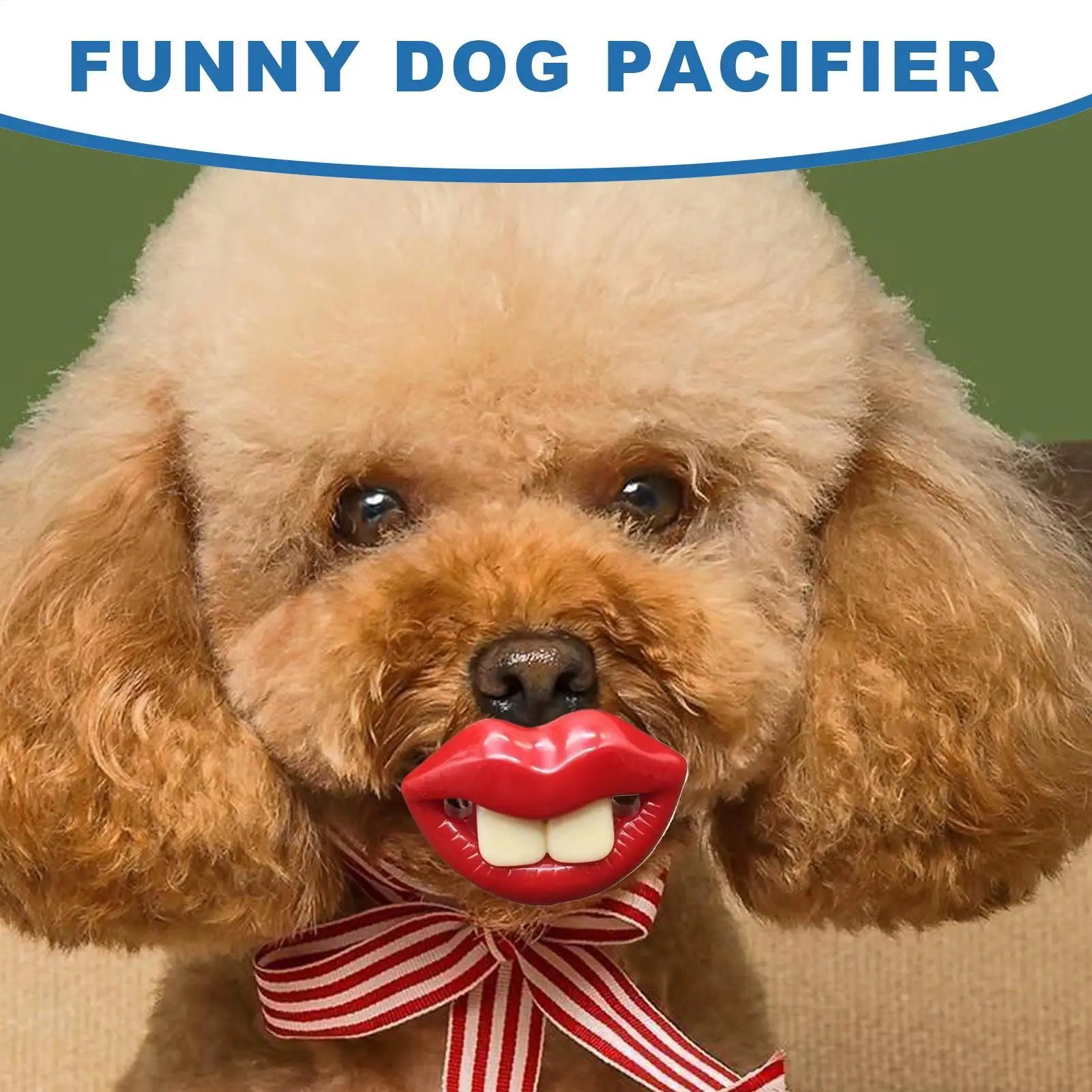 Silicone for Dogs Funny Dog Red Lips Silicone Chew Toy Soft Health Care Teething Pet Teether for Small Zpaxo