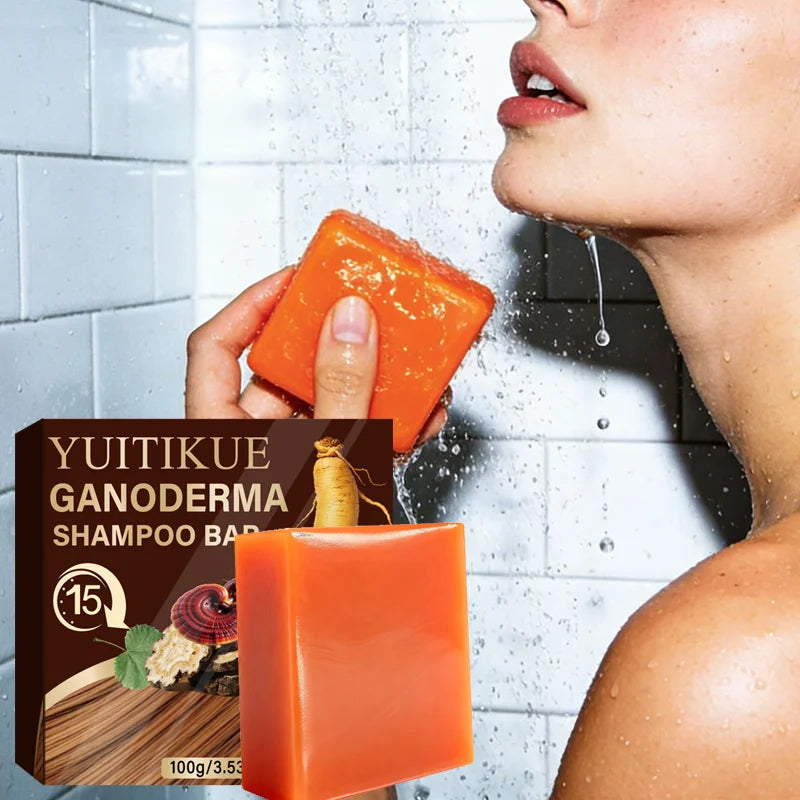 YUITIKUE Ganoderma Herbal Shampoo Bar – Deep Clean & Nourish 100g Herbal Shampoo Bar Zpaxo