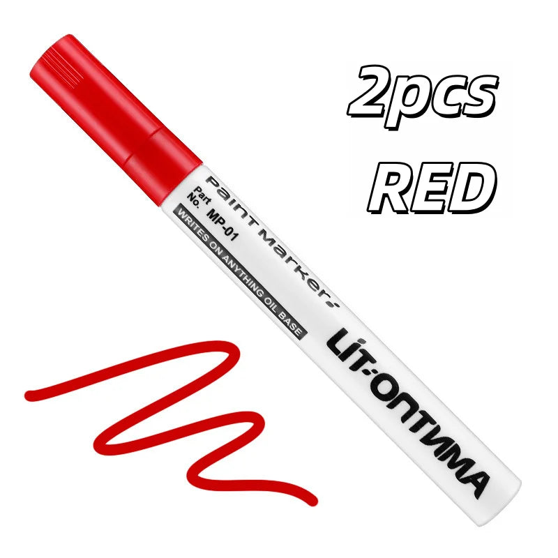 1pc/2pcs Golden Tombstone Marker | Restores Text on Granite/Marble, Weather-Resistant Fine Tip Zpaxo Red 2pcs