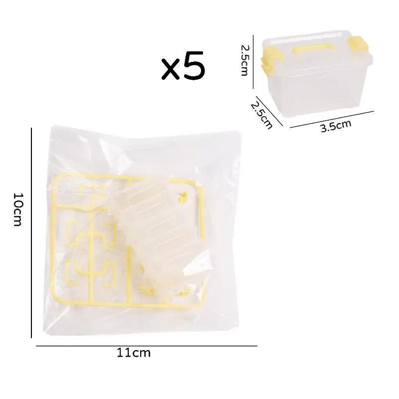 Portable Organizer Case Dollhouse Transparent Plastic Storage Box Zpaxo A3