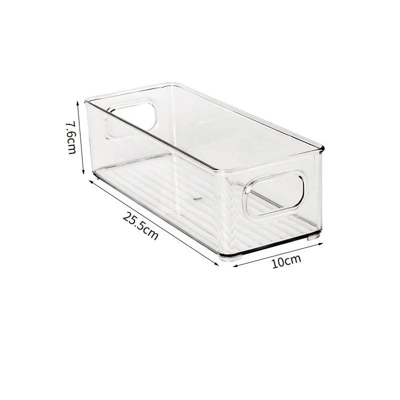 Clear Stackable Storage Organizer Box – Fridge, Kitchen & Desk Storage Organizer Box Zpaxo S 1PC