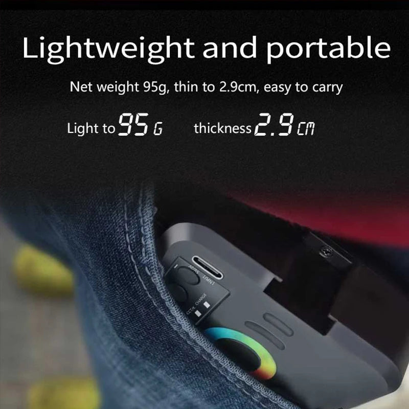 Full RGB Video Fill Light Mini LED Camera 1800mAh Rechargable Pocket Zpaxo