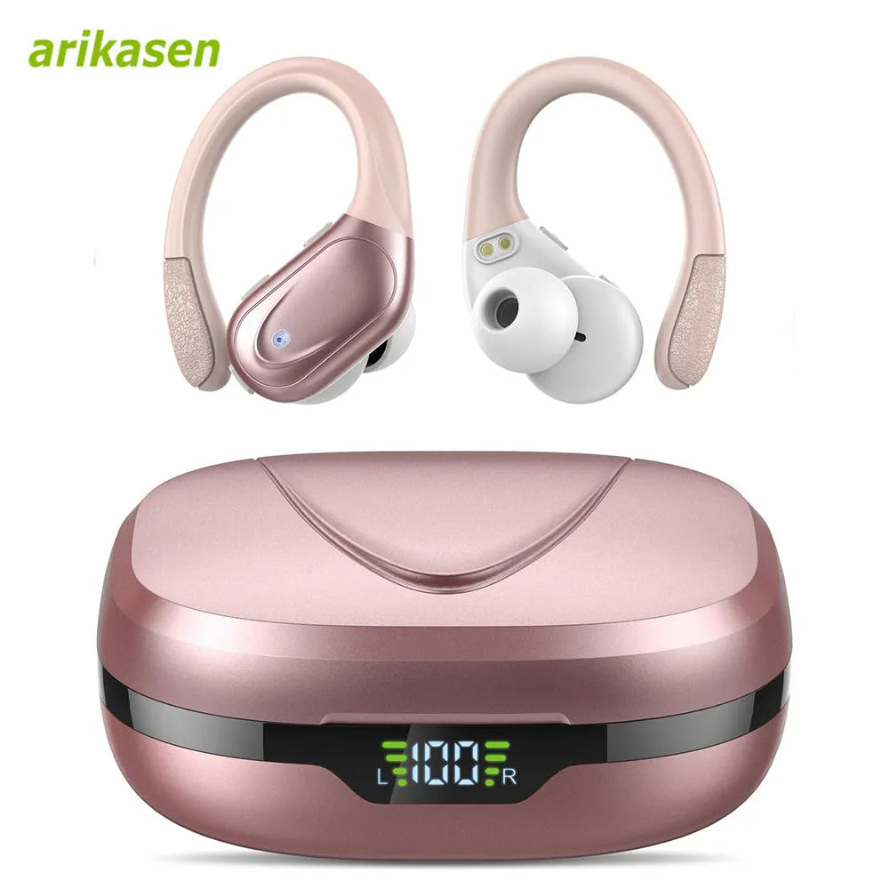 Wireless Earbuds Sport Bluetooth 5 3 Headphones Noise Cancelling Mic Zpaxo Pink