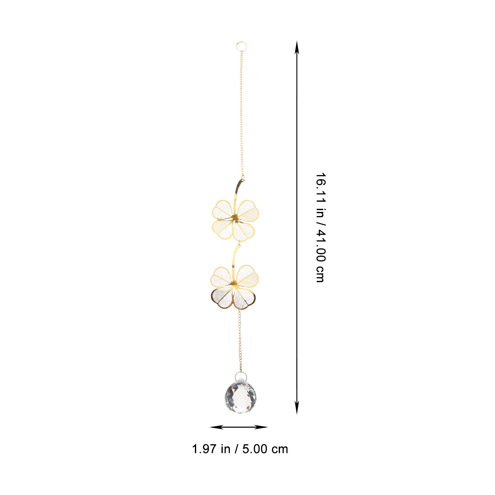 Clover Shape Crystal Pendant Hanging Decor Windows Walls Curtains