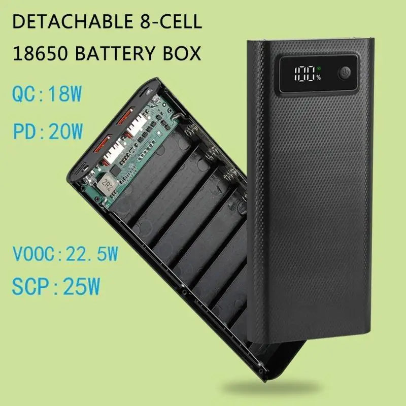 652F Quick Assembly 18650 Battery Case 4Slots Multiple Fast Charging Zpaxo