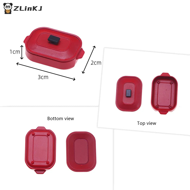 ▶1Pc Mini Red Simulation Cooking Pot Model Dollhouse Kitchen Decoration Miniature Food Play Scene Prop Zpaxo