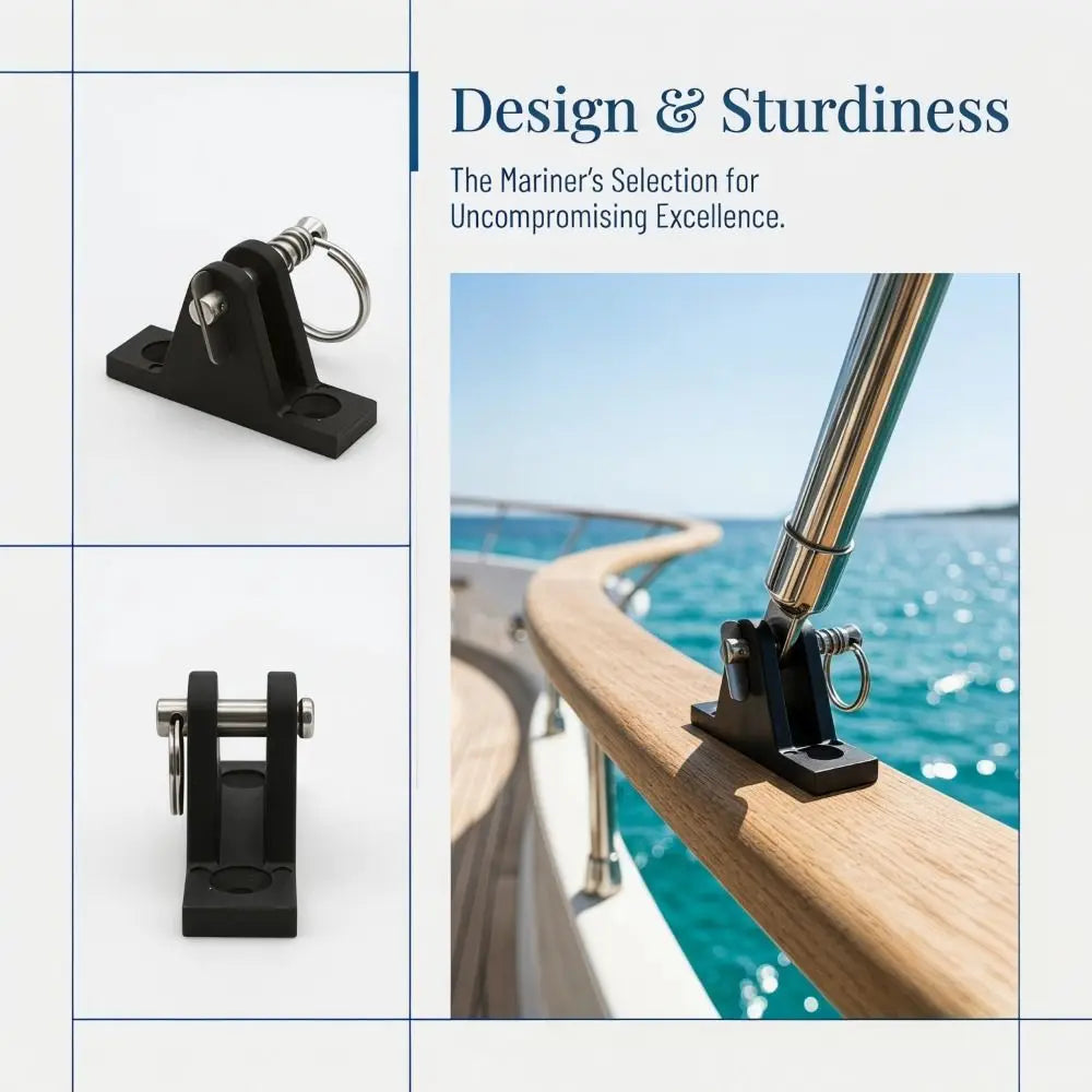 Plastic Material Boat Sunshade Canopy Base Black Nylon Circular Pin Zpaxo