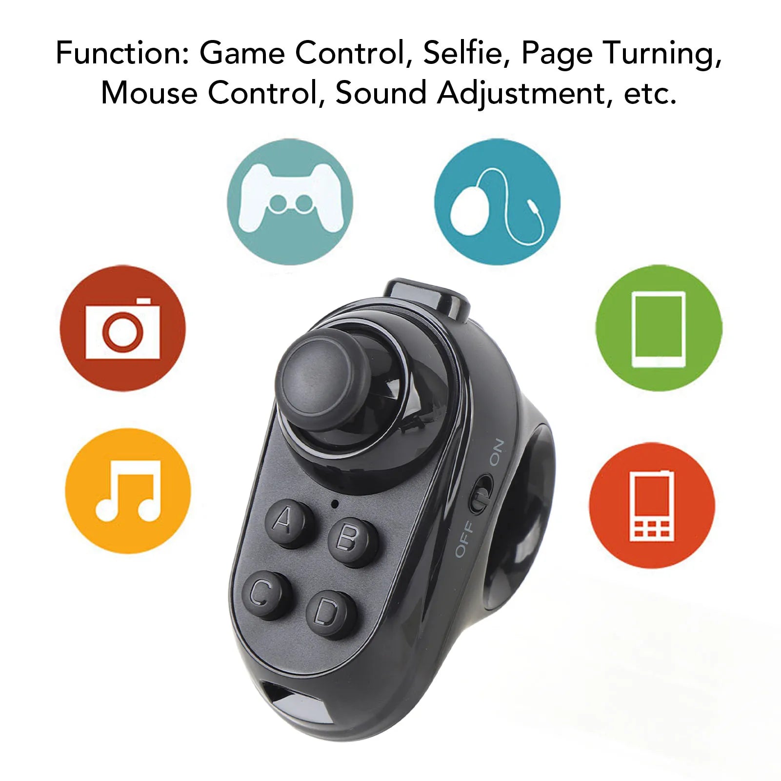 VR Remote Controller Bluetooth Gamepad ABS Wide Compatibility