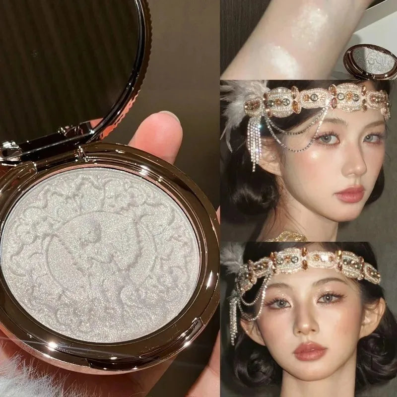 Diamond High gloss Highlighter Palette powder Natural Long-lasting Brighten Contour Radiant Skin Multi-Use Face Eye Cheek Makeup Zpaxo