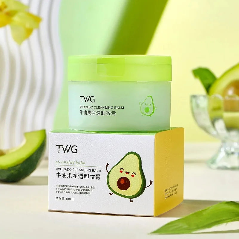 Avocado Cleansing Balm 4-in-1 Makeup Remover Face Eyes Lips Fast