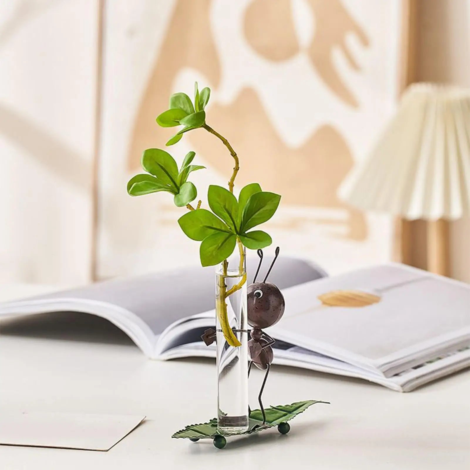 Sculptures Ants Figurine Hydroponic Plants Container Metal Lawn