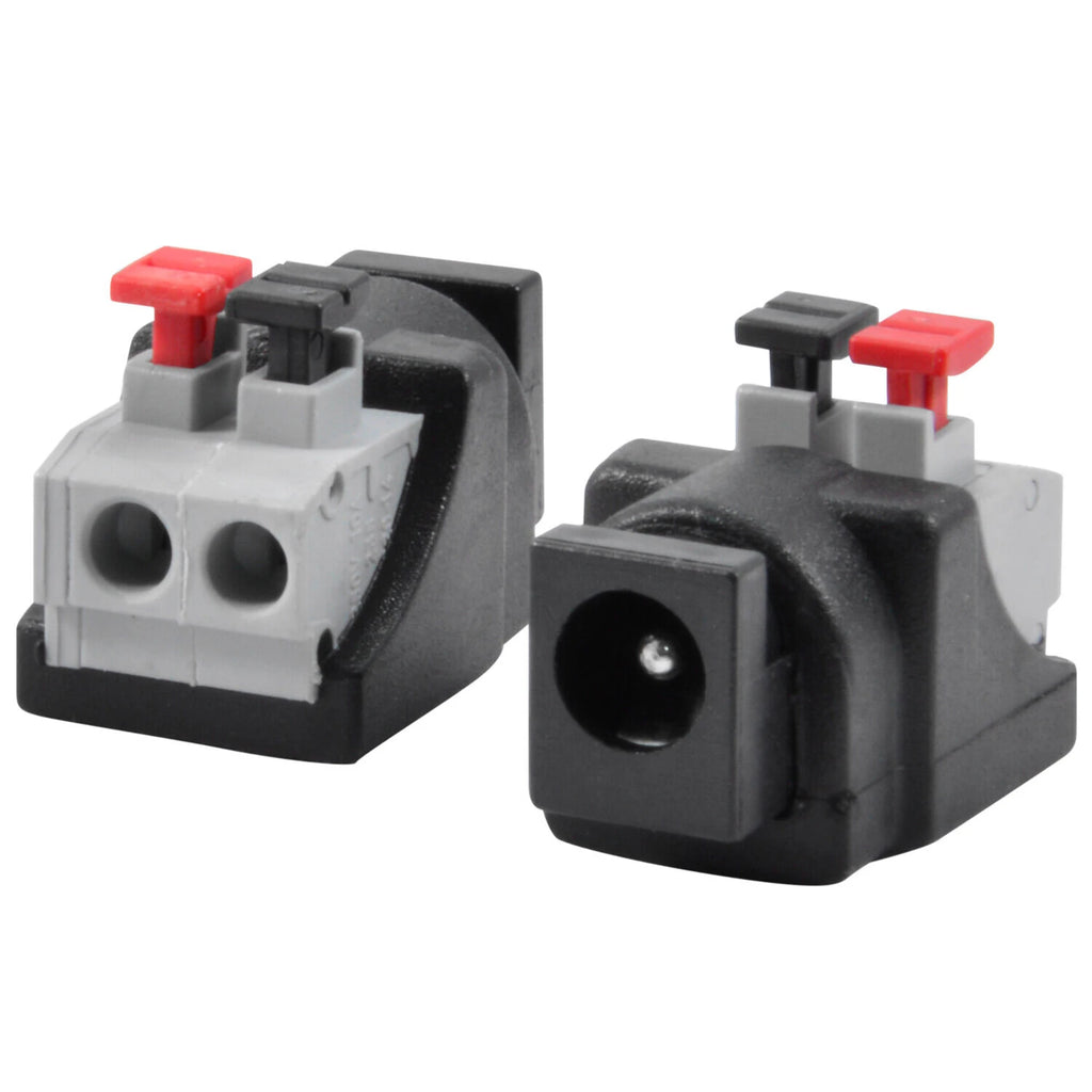 5 5x2 DC Male Female Wire Connector Screwless No Screws Power Plug