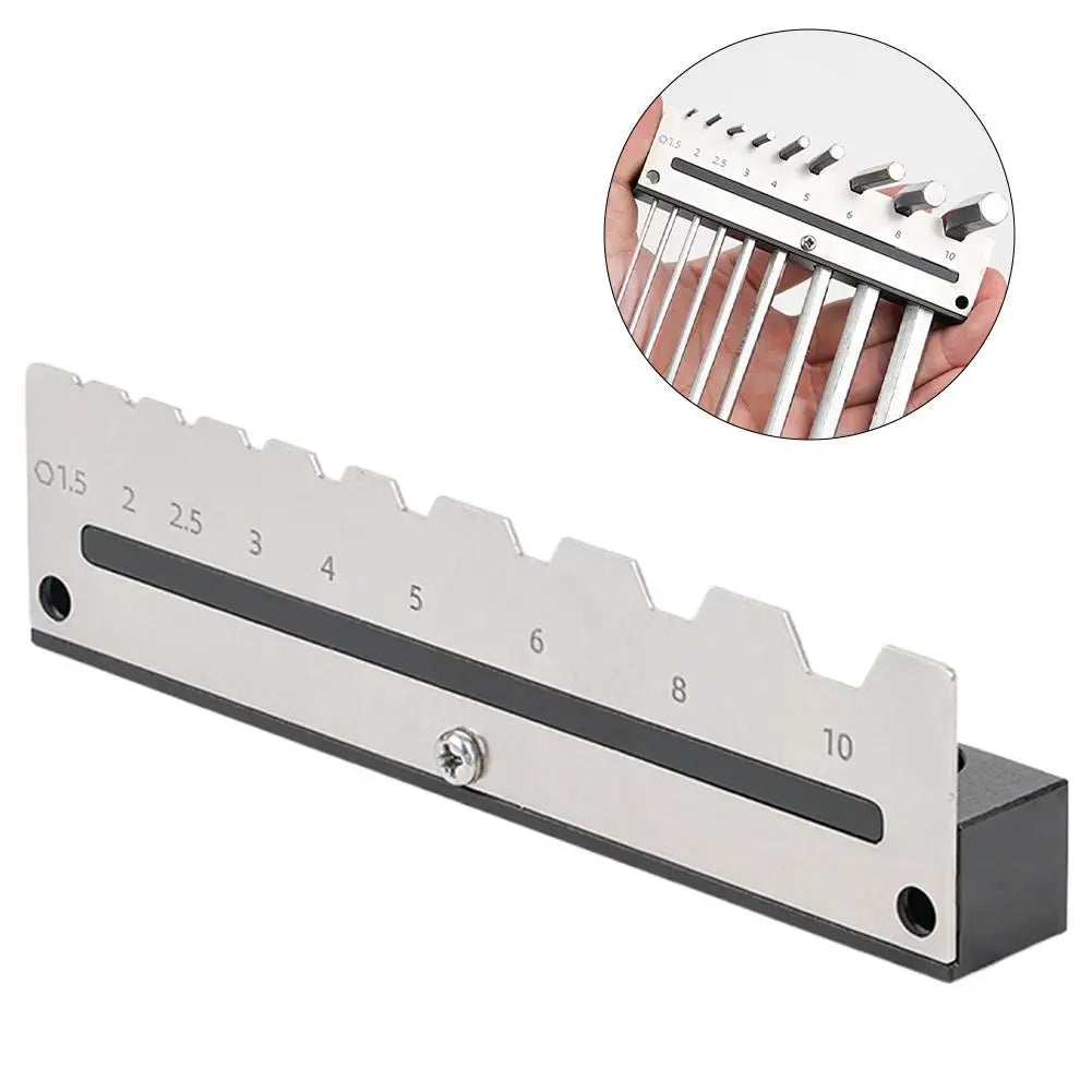 Allen Wrench Holder Organizer – Stainless Steel 1.5–10mm Wall Mount Wrench Holder Rack Zpaxo