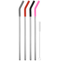 Stainless Steel Straw Silicone Tip Cleaning Brush Reusable Metal