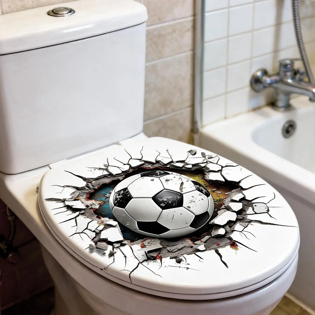 Football Stickers 3D Visual Effect Soccer Wall Decal Decor Boys