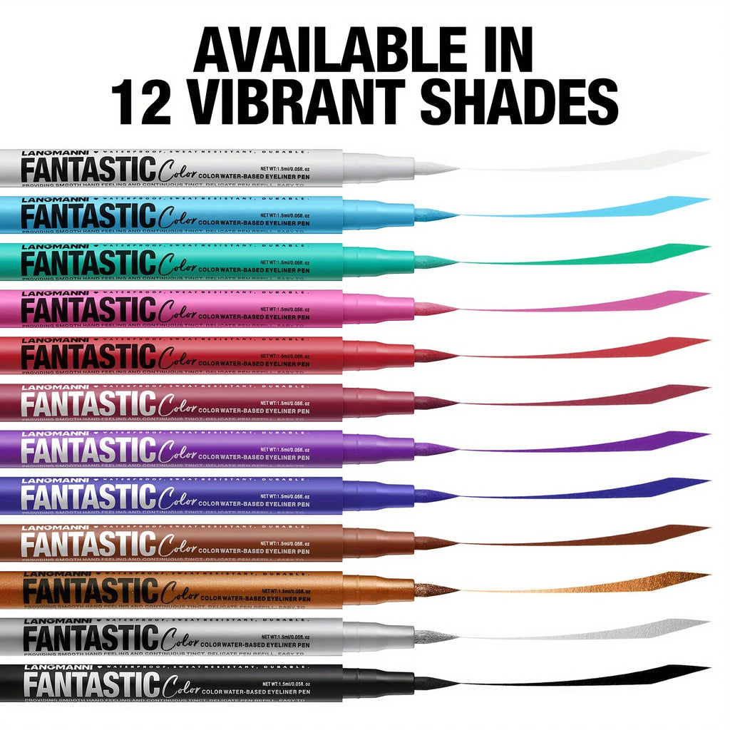 12-color eyeliner waterproof, quick-drying, oil-proof and non-smudging long-lasting eyeliner eyeliner set Zpaxo