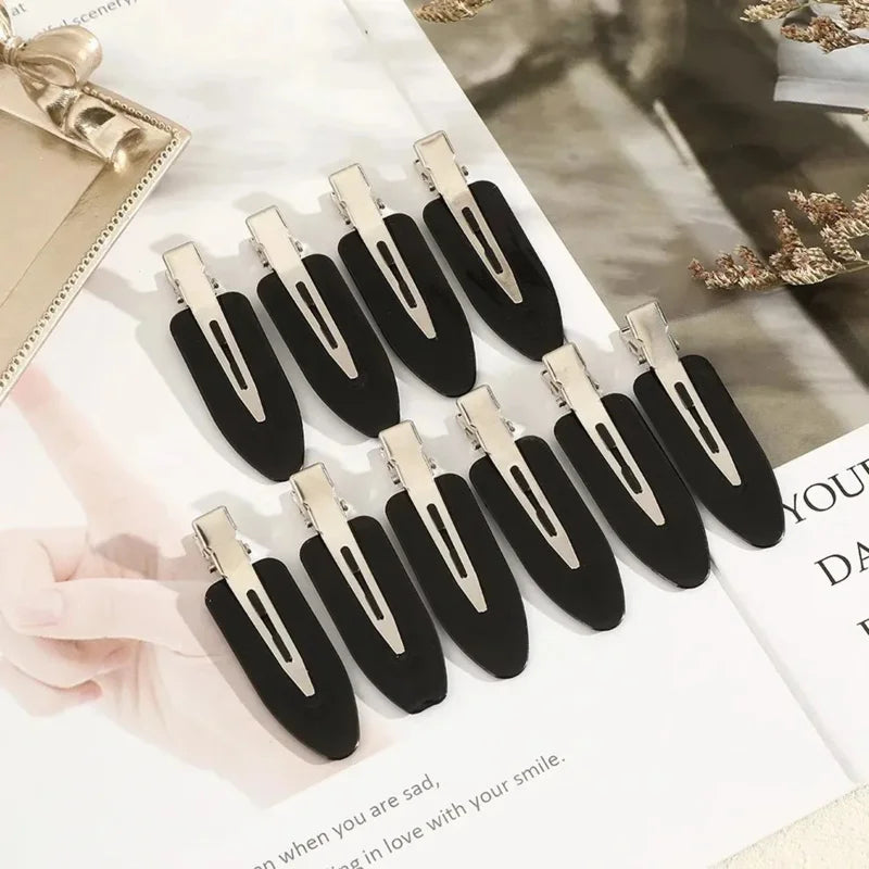 4-Pack Seamless No-Bend Hair Clips for Bangs & Face Washing