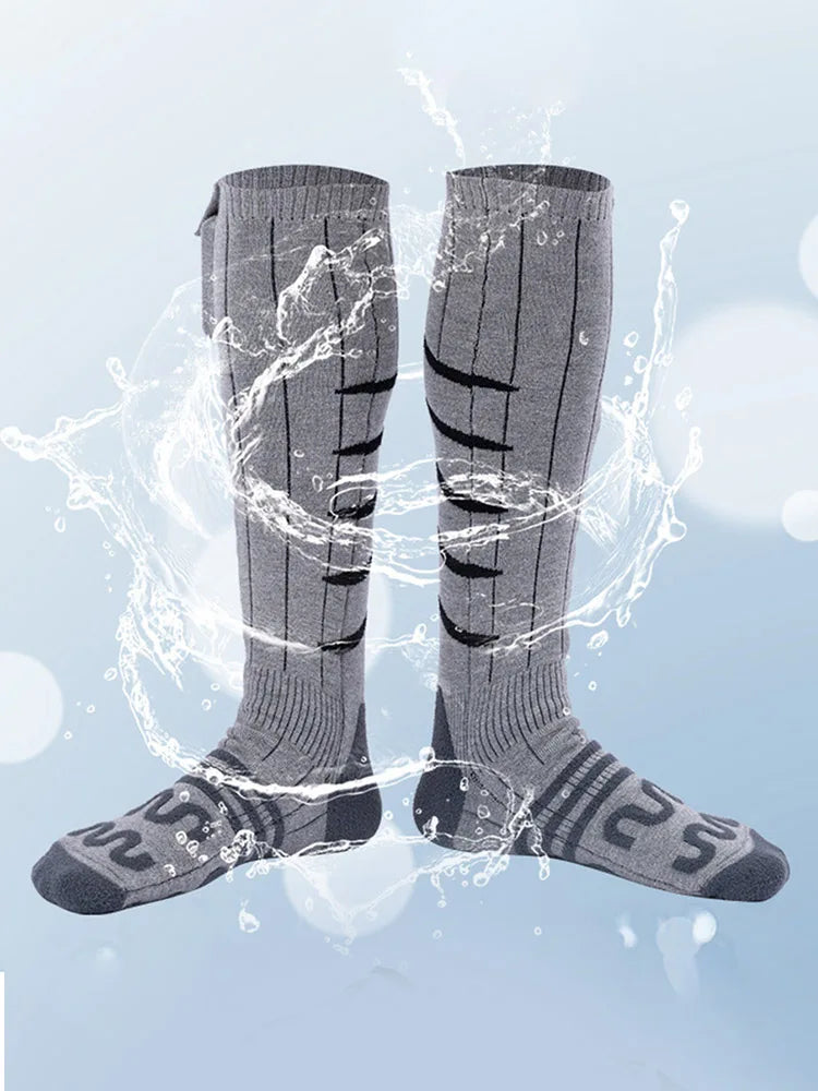 Electric Heated Socks Cold-Proof Winter Warm Thermal Socks Fast Heating Warm Winter Socks Washable for Cycling Camping Skating Zpaxo