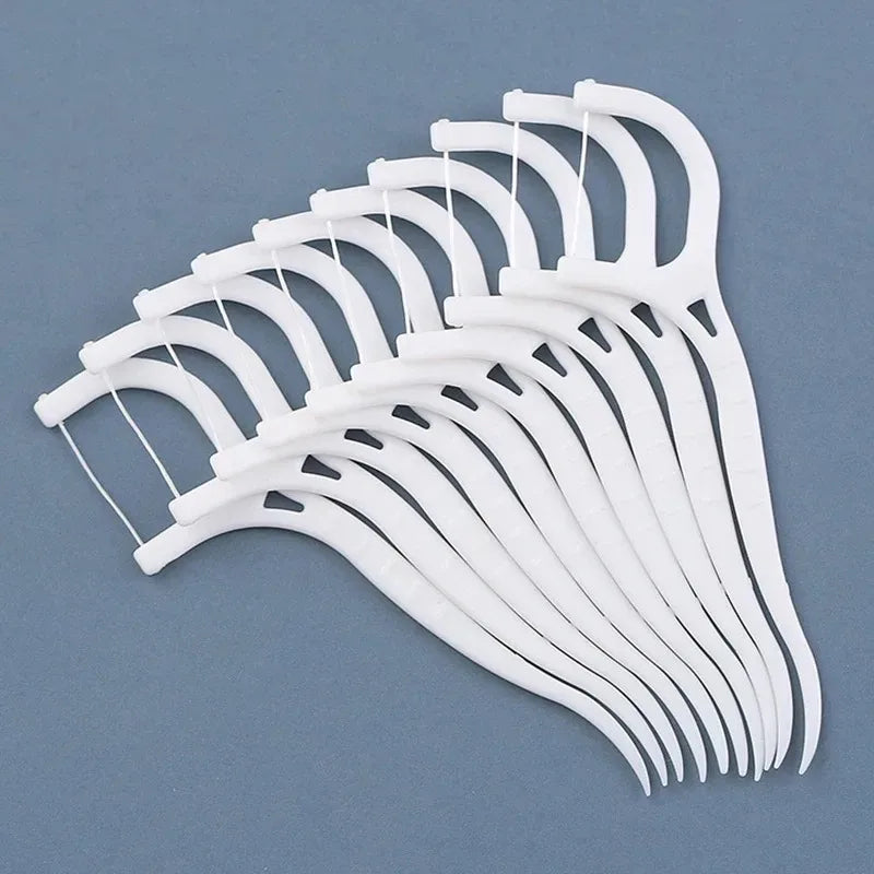 Disposable Dental Floss Picks – Ultra-Fine Flosser Set 100–600 Pcs