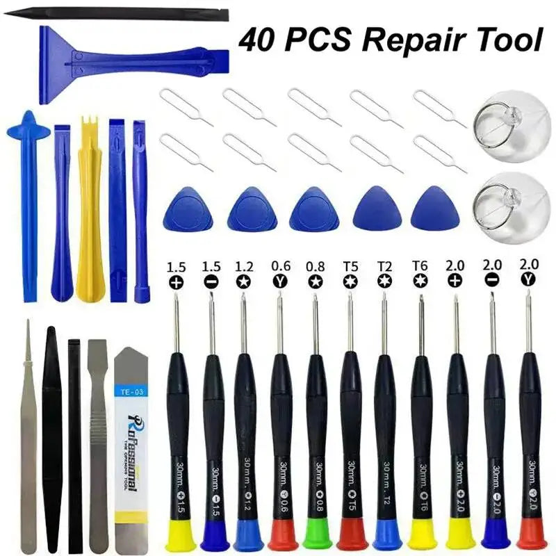 Mobile Phones Opening LCD Screen Pry Repair Tool Kits Professional Tablet Phone Screwdriver Tools for iPhone iPad Samsung Xiaomi Zpaxo 40 in 1