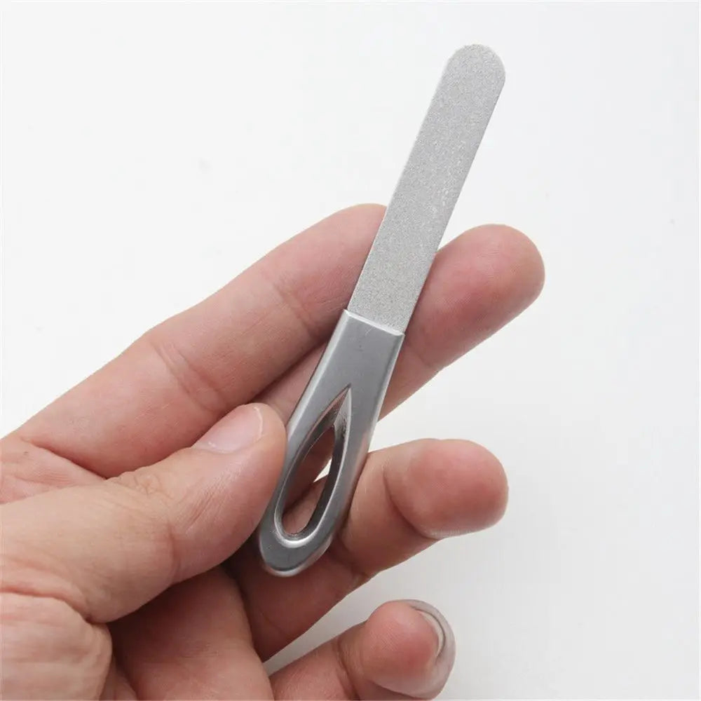 1Pc Stainless Steel Files Nail File Buffer Metal Grinding Sanding Manicure Pedicure Scrub Nail Art Tools Manicure Pedicure Tools Zpaxo