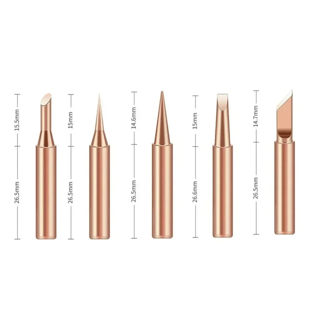 5-Pack Soldering Iron Tips I B K 3C 2.4D – Copper Welding Heads Soldering Iron Tips Zpaxo