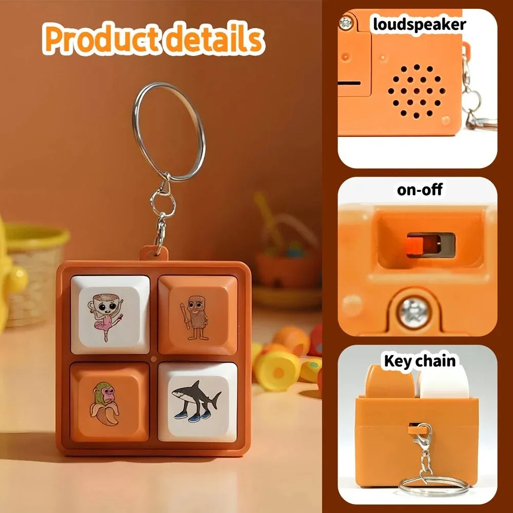 San Hai Jing Four-key Adult Relaxation Toy Four-button Keychain Funny