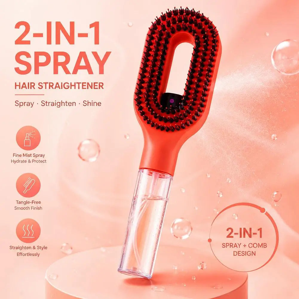 Anti-Static Spray Bottle Comb – Portable Wet & Dry Hair Comb Hair Styling Comb Zpaxo