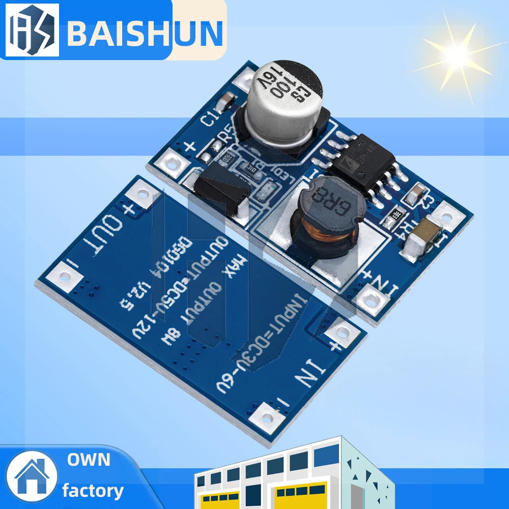 8W DC-DC Boost Module 3V-6V Input 5V-12V Output USB Boost Board for 3.7V Li-ion Battery Power Bank Zpaxo