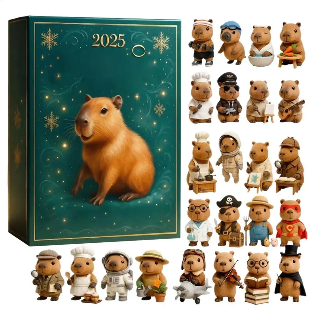Capybara Advent Calendar 2025 24 Days Countdown Christmas Tree