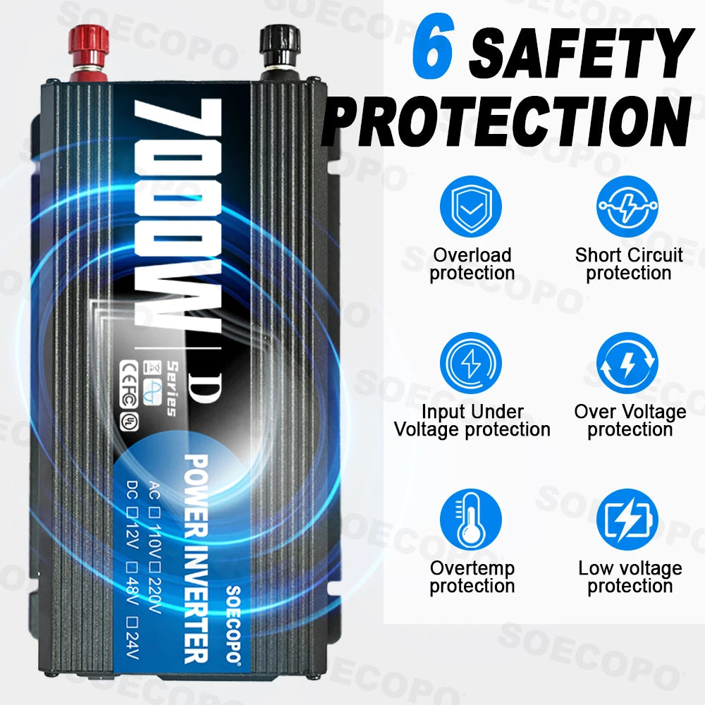 【Flexible & Easy】SOECOPO 7000W Portable Solar Kit | Bendable Panel 750W Inverter, 100A Charge Controller for RV/Boat Zpaxo