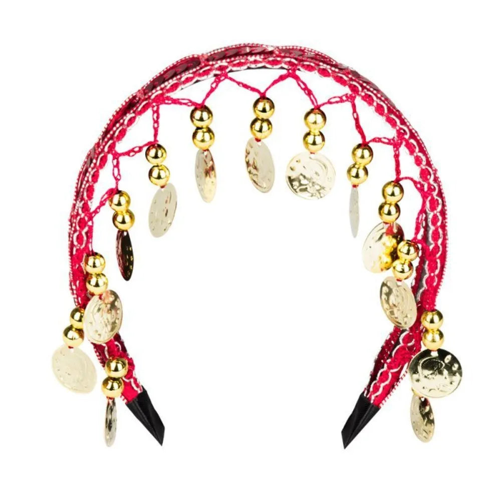 Fashion Plastic Hair Hoop Multicolored Ethnic Head Chain Headband Girls Zpaxo Rose Red