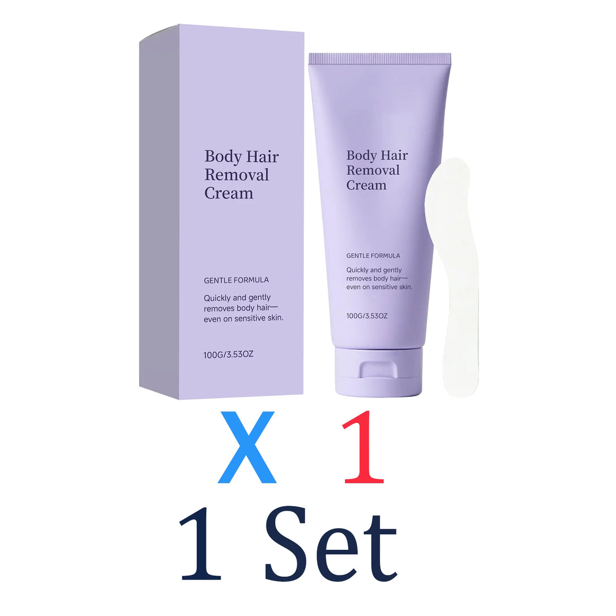 Depilatory Cream Body Hair Removal Soothing Nourishing Moisturizer Sensitive Skin Care Shea Butter Gentle Silky Smooth Skin 100g Zpaxo 1 Set
