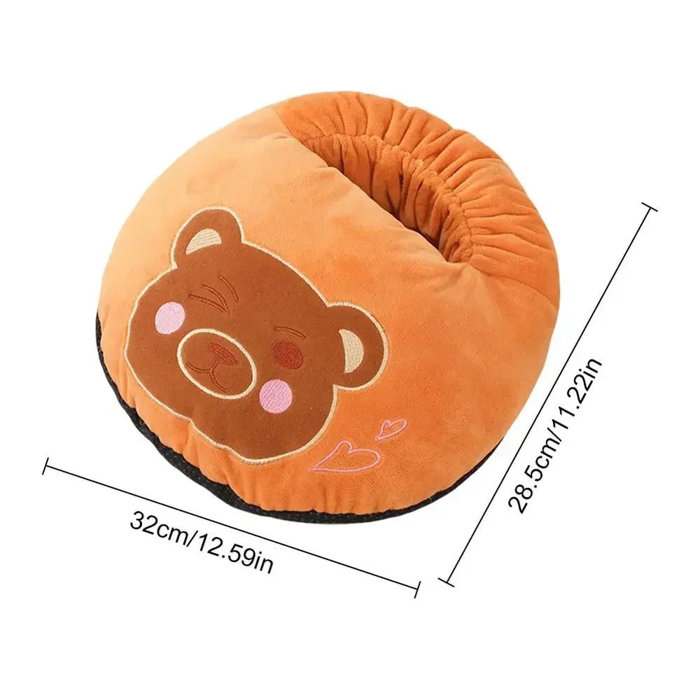 USB Electric Foot Warmer – Plush Heated Feet Cover for Home Electric Foot Warmer Zpaxo bear