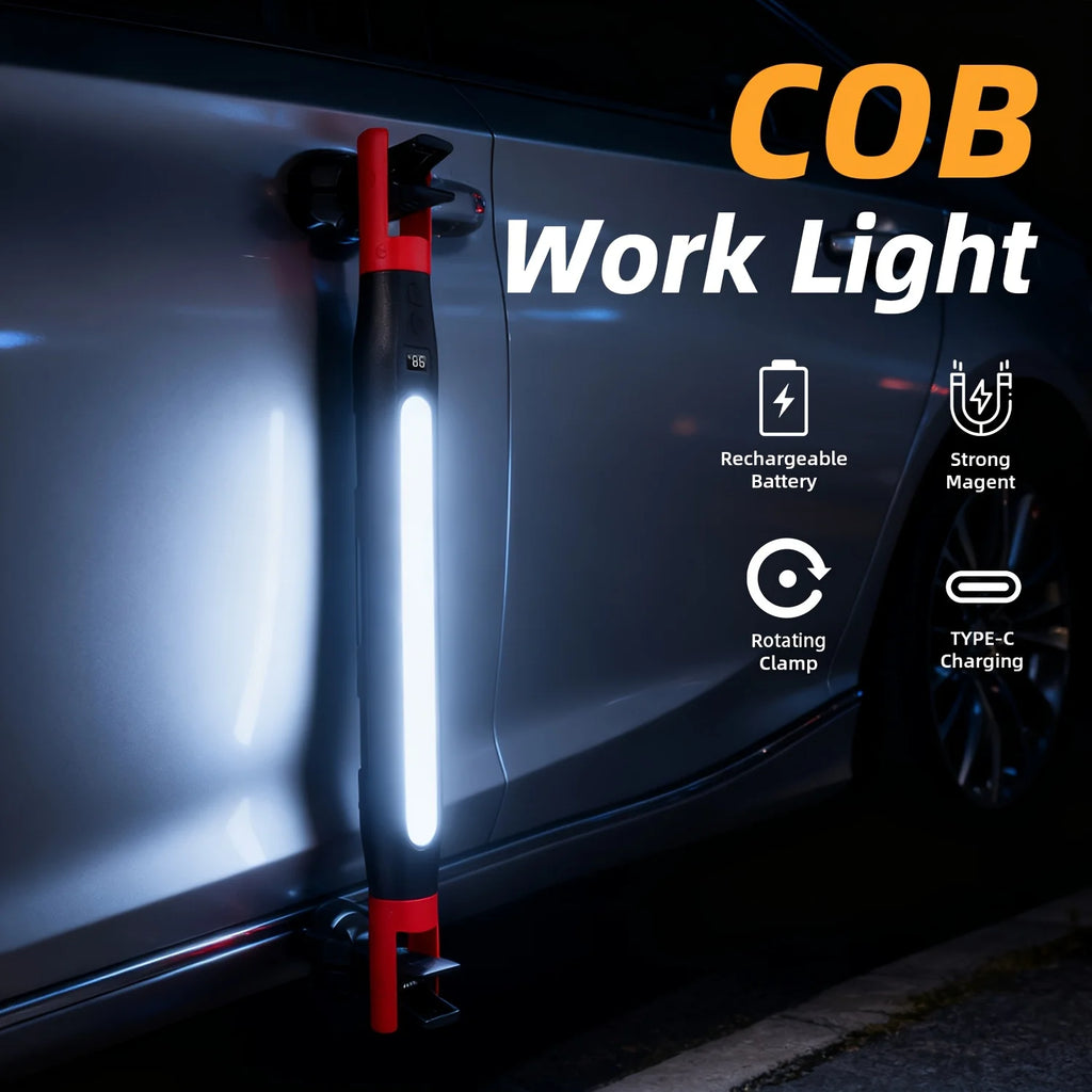 Magnetic LED Work Light Bar – 700 Lumen USB-C Rechargeable
