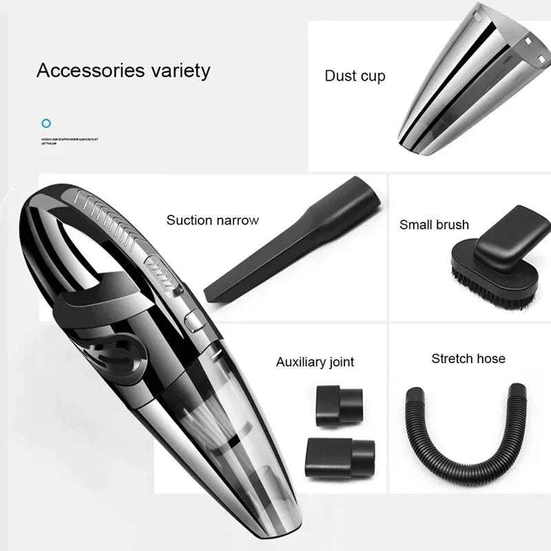 Handheld Vacuum Cordless Powerful Cyclone Suction Portable Rechargeable Vacuum Cleaner Quick Charge for Car Home Pet Hair Zpaxo